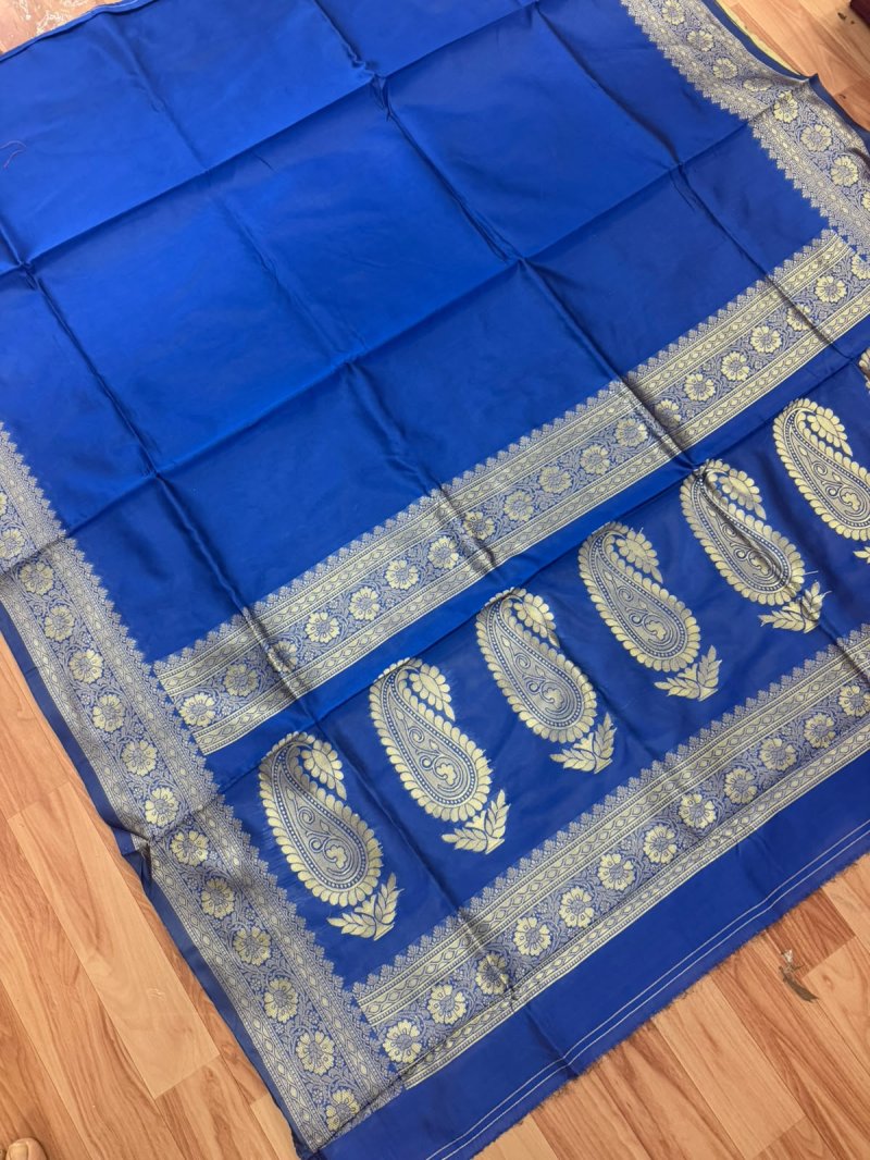 Pranchi By Aab Soft Lichi Silk Jacquard Border Saree